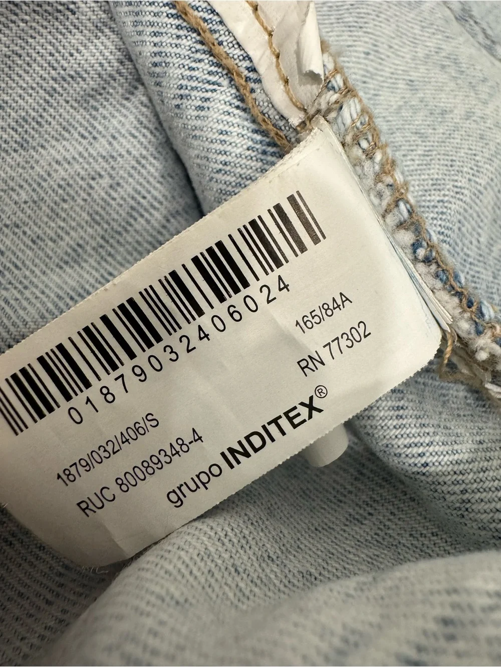 Zara Cropped Raw Hem Denim Jacket Light Wash Size S - Picture 7 of 9